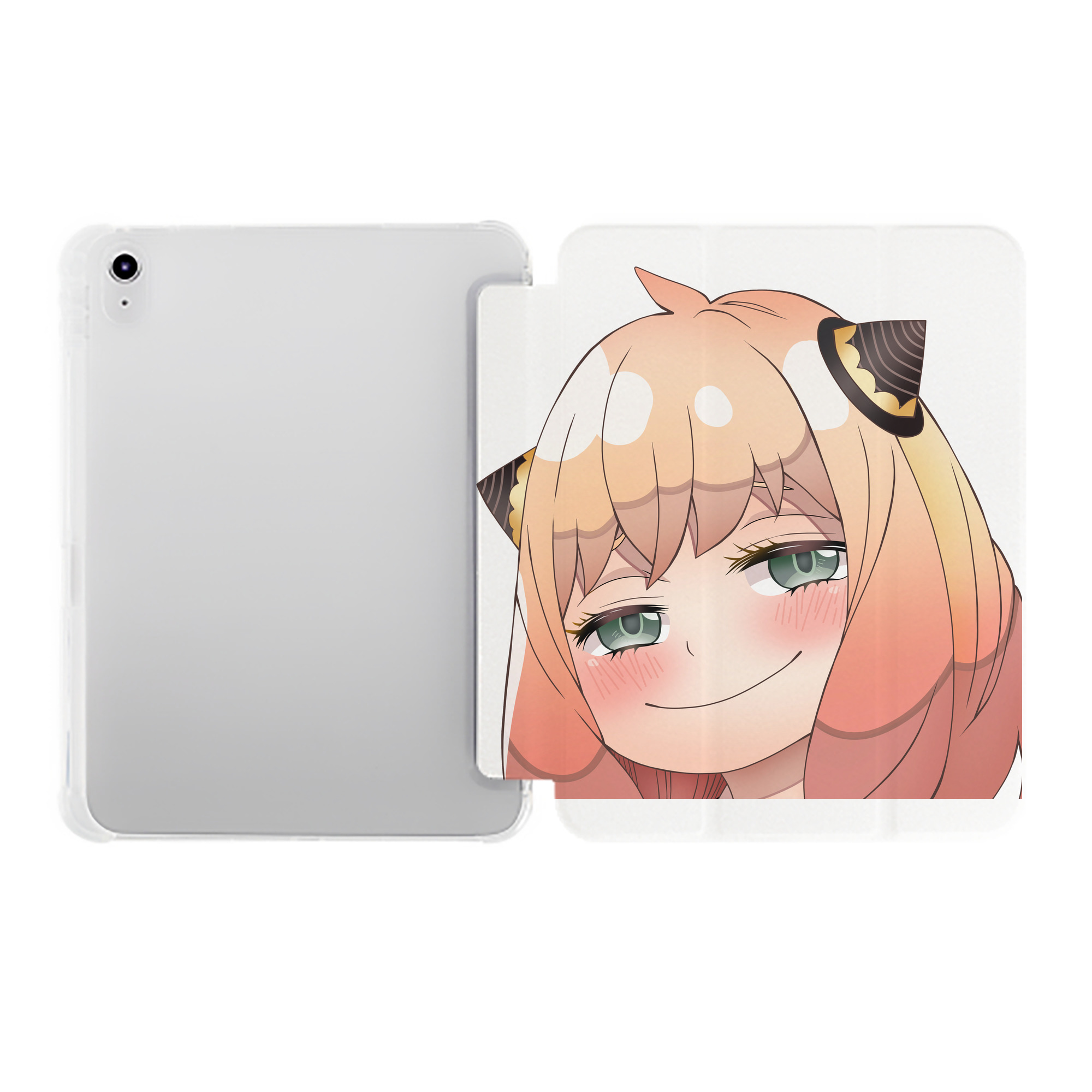 （画像用） SPY×FAMILY间谍家家酒 IPad ケース ペン収納付き 三つ折りスタンド PUレザー×シリコン 対応機種9.5/10.5/10.9インチ
